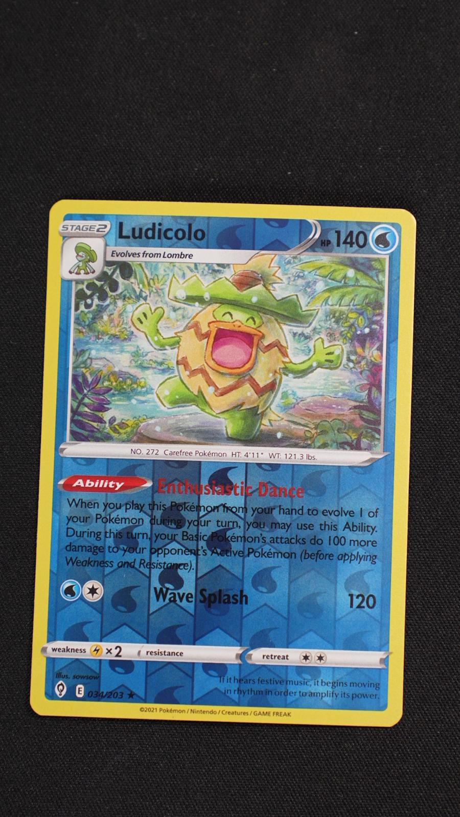 Ludicolo 034/203 Holo Rare Evolving Skies Pokemon Reverse Holo Near Mint
