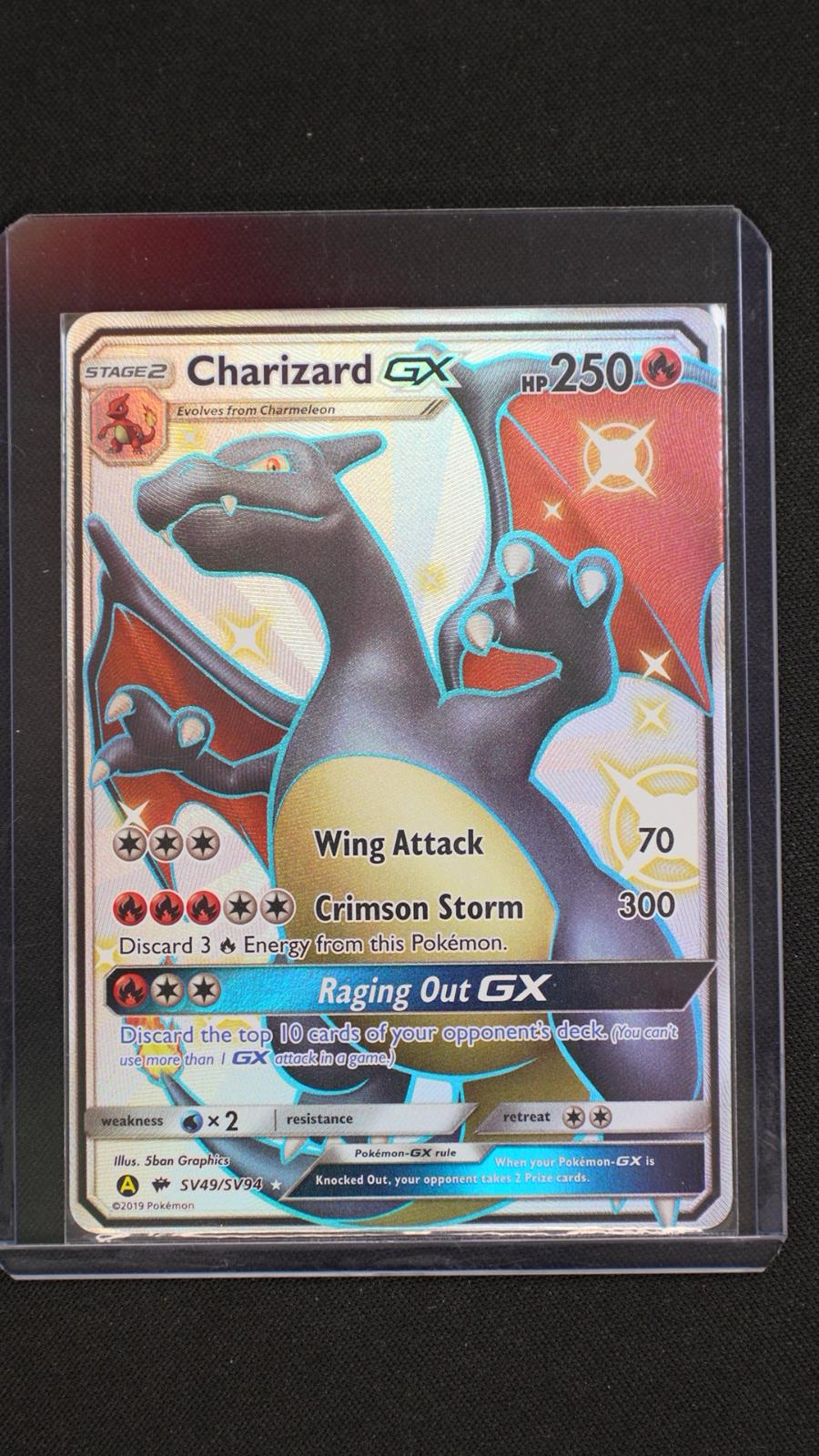 Charizard GX SV49/SV94 Shiny GX Rare Hidden Fates Shiny Vault Pokemon Near Mint