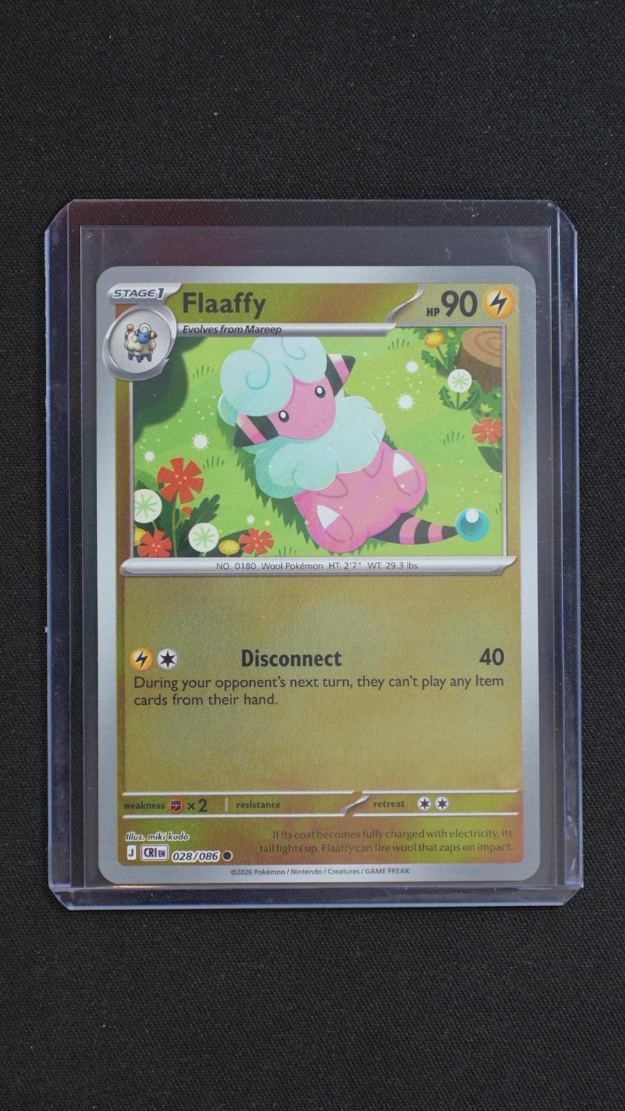 Flaaffy 028/086 Common Chaos Rising Pokemon Reverse Holo Near Mint