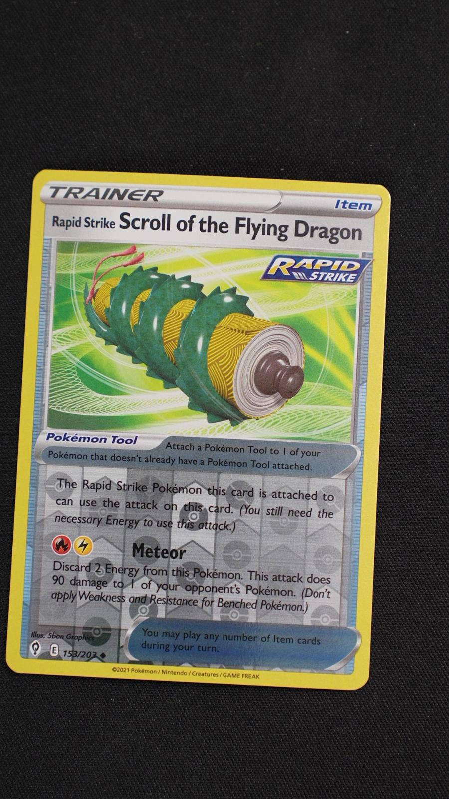 Rapid Strike Scroll of the Flying Dragon 153/203 Pokemon Reverse Holo NM