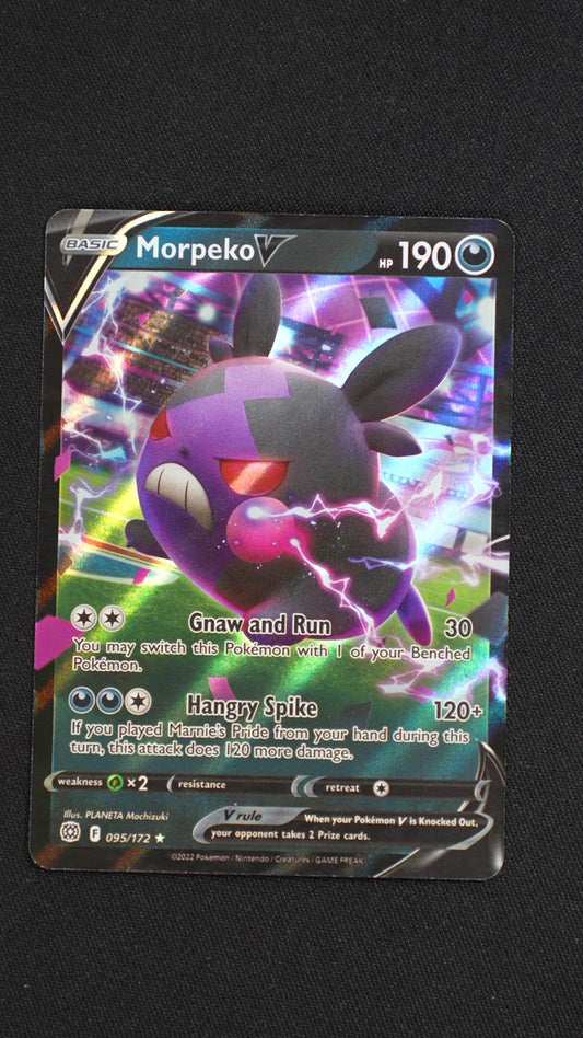 Morpeko V 095/172 Holo V Rare Brilliant Stars Pokemon Near Mint