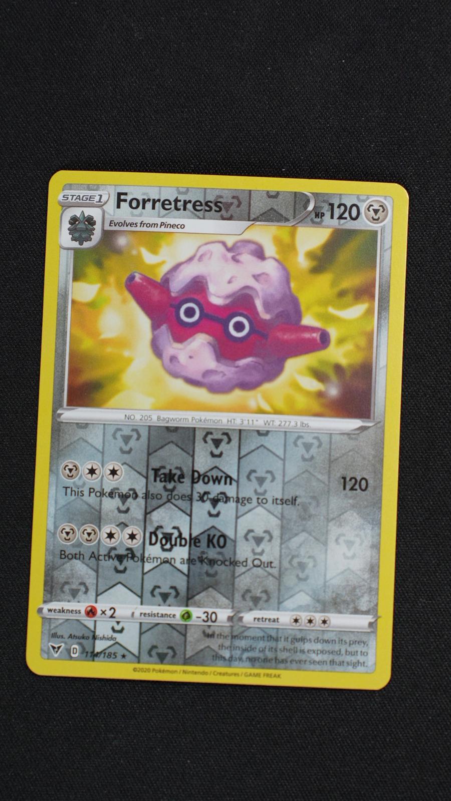 Forretress 114/185 Rare Vivid Voltage Pokemon Reverse Holo Near Mint