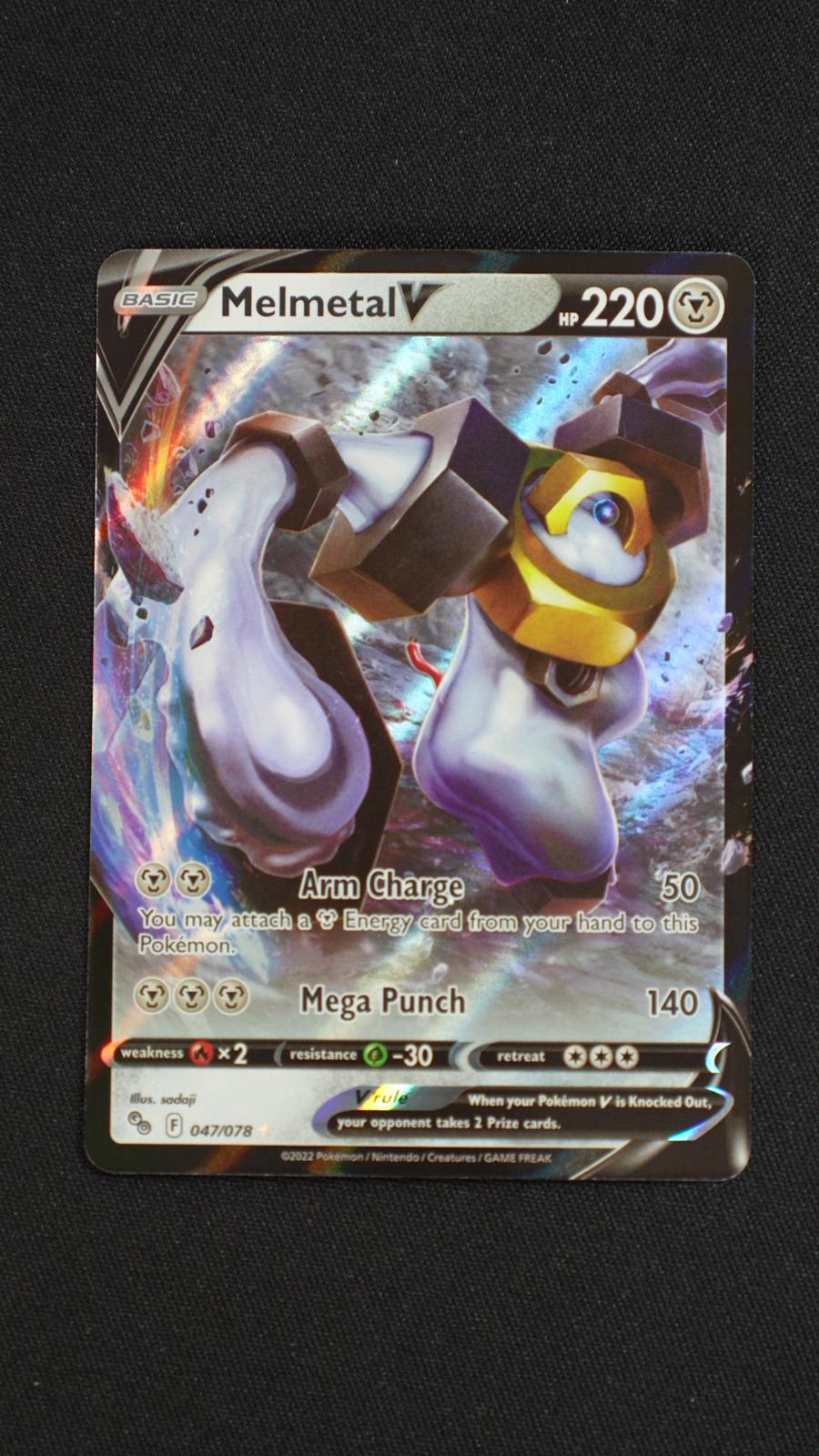 Melmetal V 047/078 Holo V Rare Pokemon GO Pokemon Near Mint