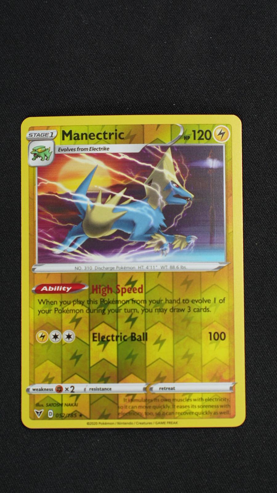 Manectric 052/185 Rare Vivid Voltage Pokemon Reverse Holo Near Mint