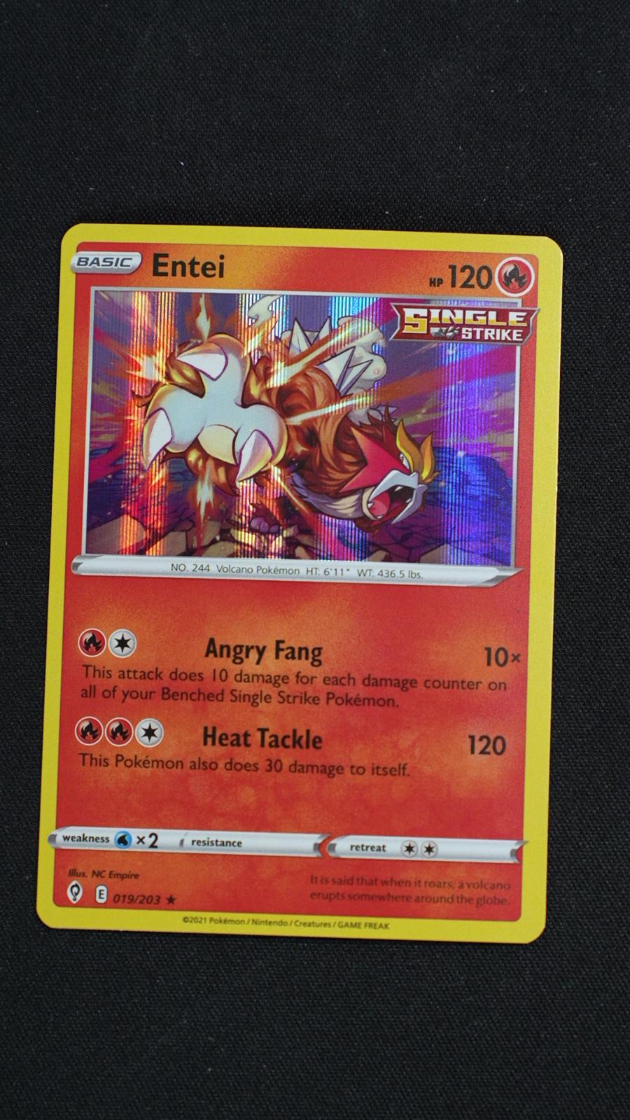 Entei 019/203 Holo Rare Evolving Skies Pokemon Holo Near Mint