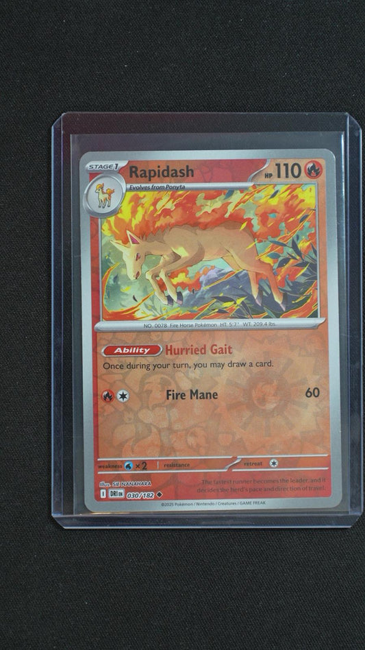 Rapidash 030/182 Uncommon Destined Rivals Pokemon Reverse Holo Near Mint