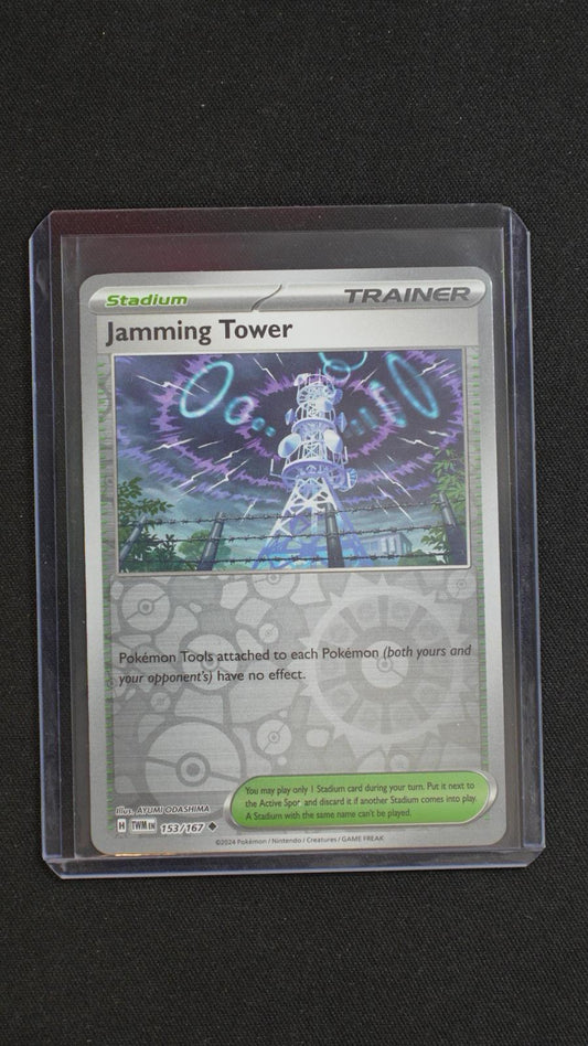 Jamming Tower 153/167 Uncommon Twilight Masquerade Pokemon Reverse Holo NM