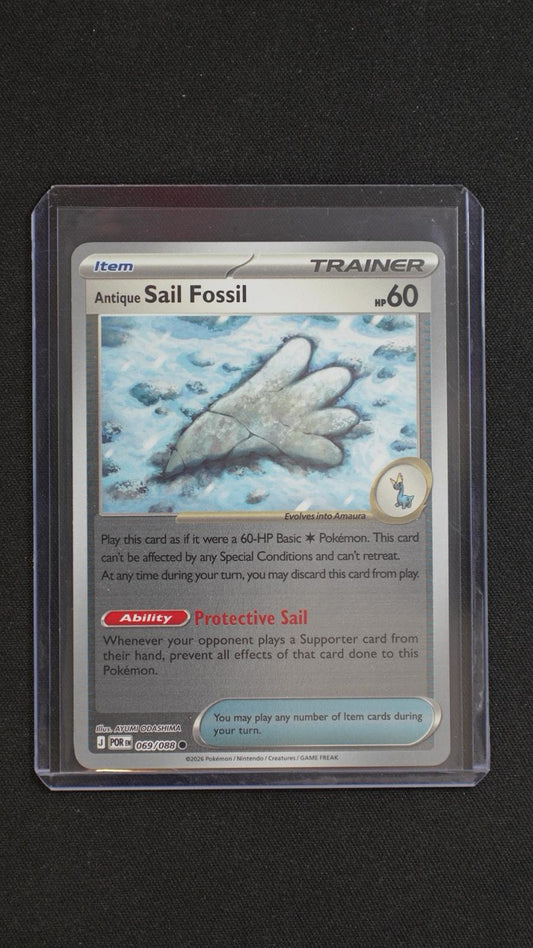 Antique Cover Fossil (Poke Ball Pattern) 080/086 Holo Black Bolt Pokemon Holo NM