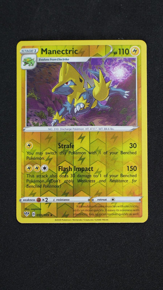 Manectric 059/189 Rare Darkness Ablaze Pokemon Reverse Holo Near Mint