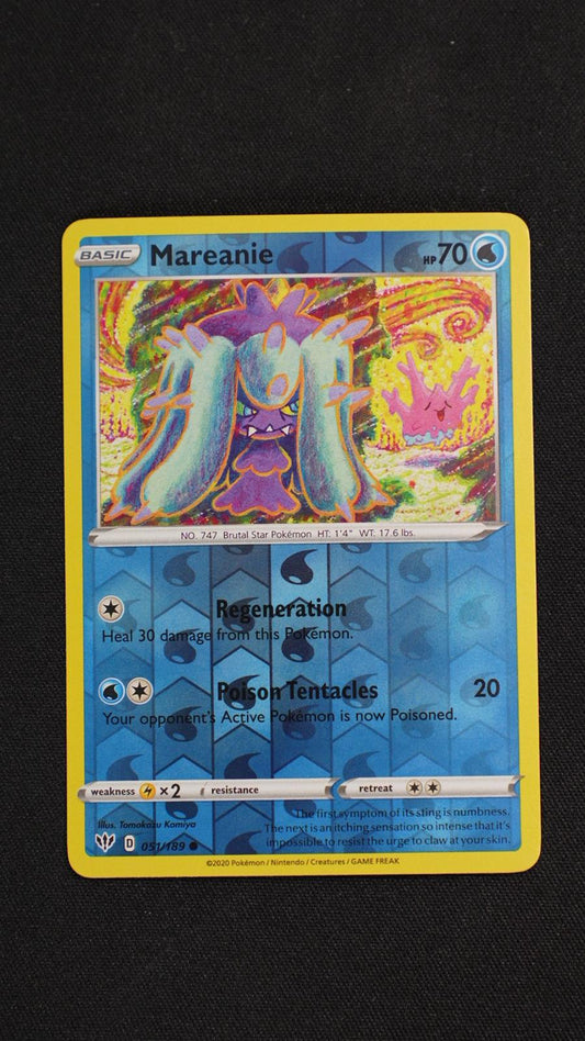 Mareanie 051/189 Common Darkness Ablaze Pokemon Reverse Holo Near Mint