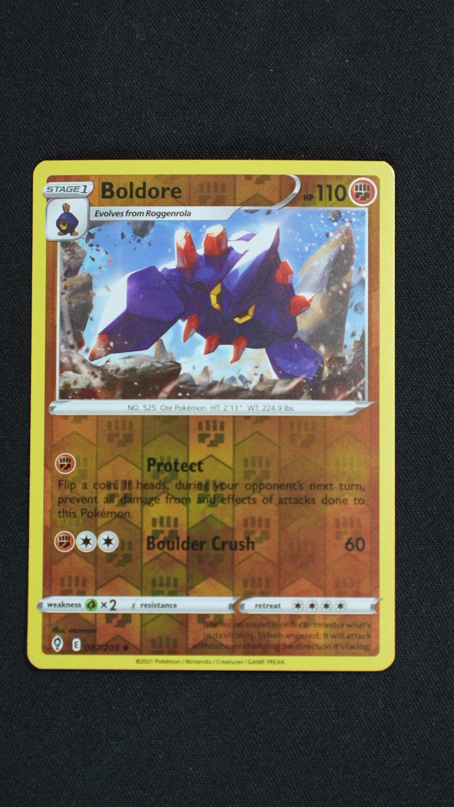 Boldore 087/203 Uncommon Evolving Skies Pokemon Reverse Holo Near Mint