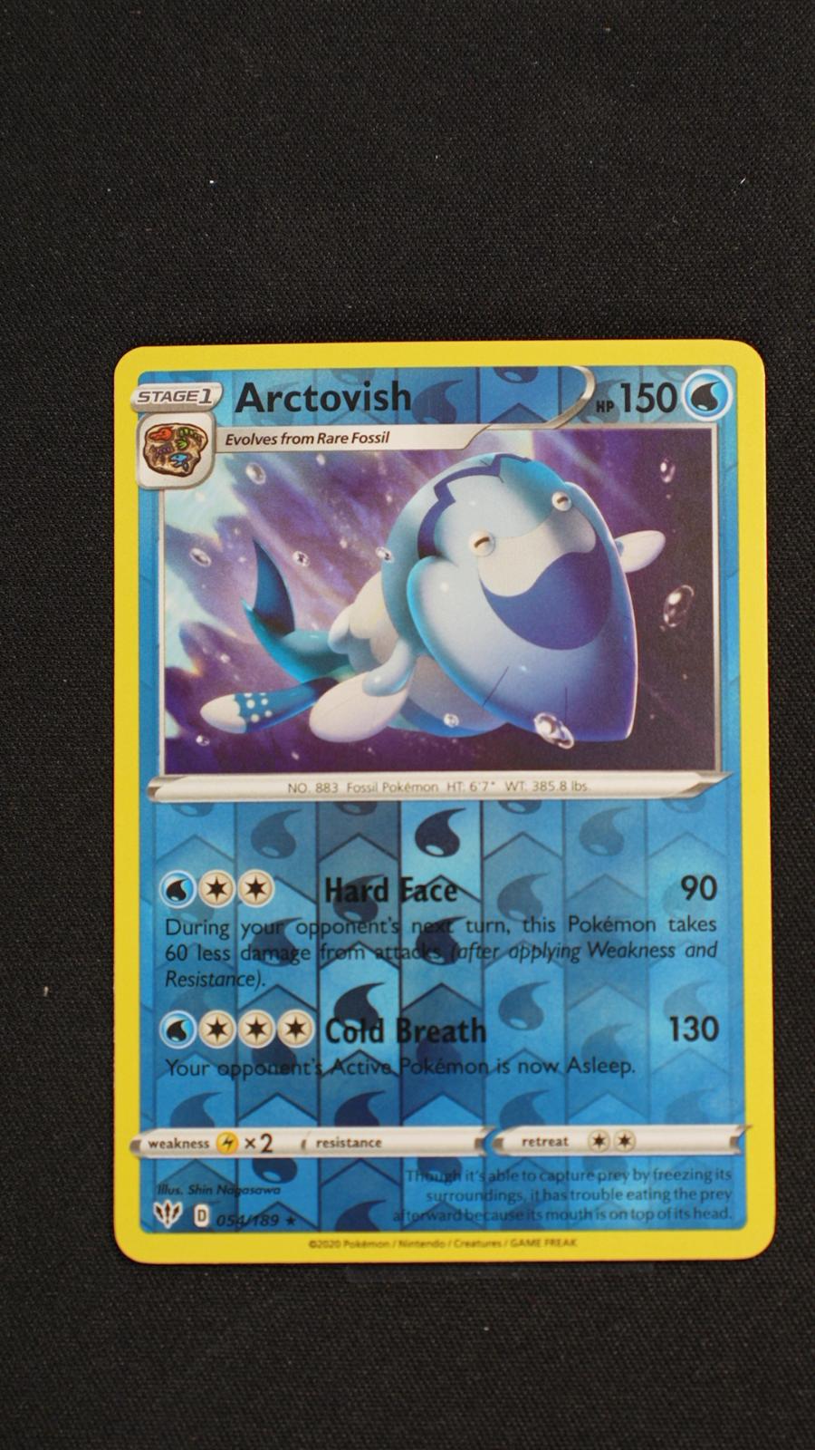 Arctovish 054/189 Rare Darkness Ablaze Pokemon Reverse Holo Near Mint