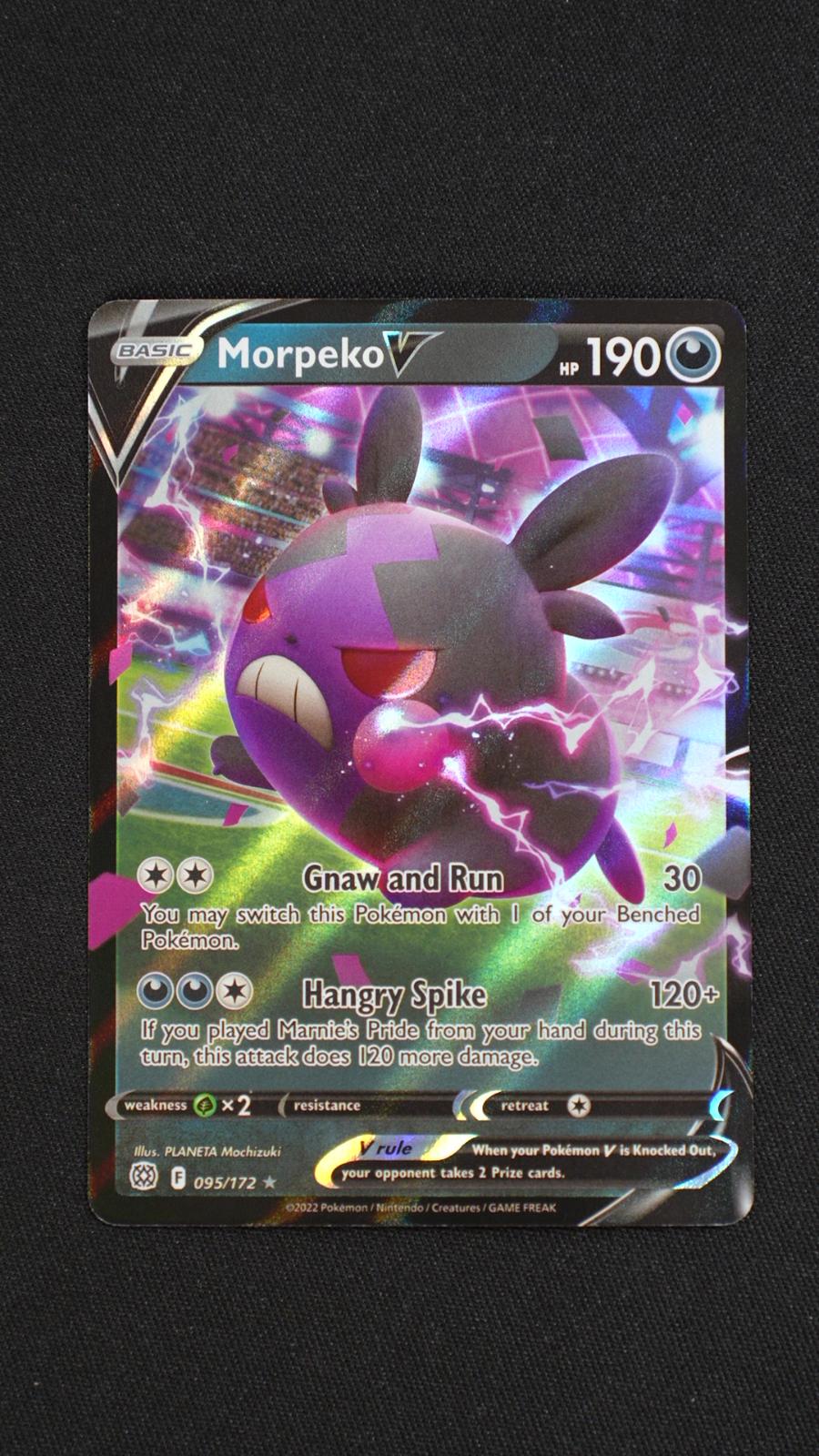 Morpeko V 095/172 Holo V Rare Brilliant Stars Pokemon Near Mint