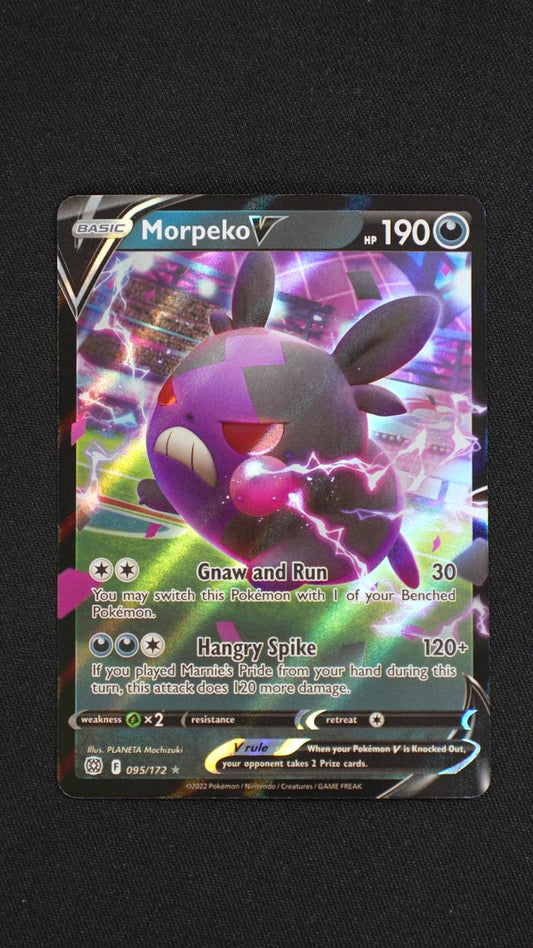 Morpeko V 095/172 Holo V Rare Brilliant Stars Pokemon Near Mint