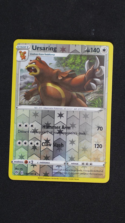 Ursaring 139/189 Uncommon Darkness Ablaze Pokemon Reverse Holo Near Mint