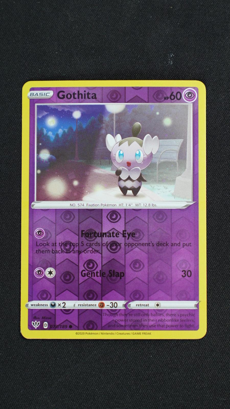 Gothita 073/189 Common Darkness Ablaze Pokemon Reverse Holo Near Mint