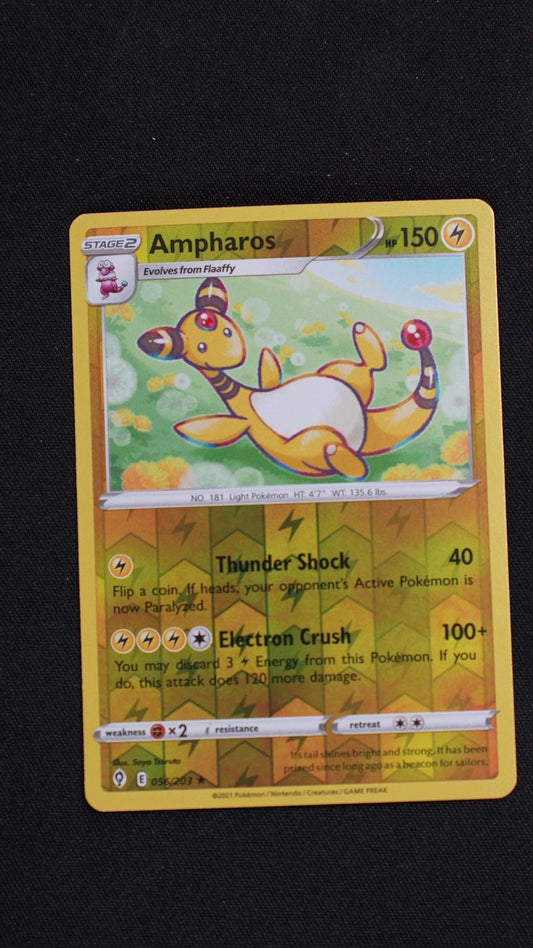 Ampharos 056/203 Rare Evolving Skies Pokemon Reverse Holo Near Mint