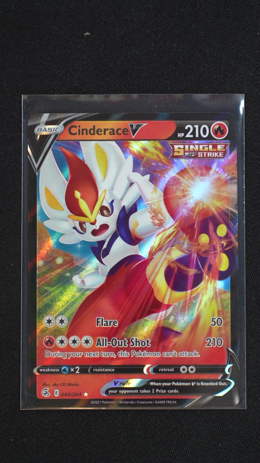 Cinderace V 044/264 Holo V Rare Fusion Strike Pokemon Near Mint