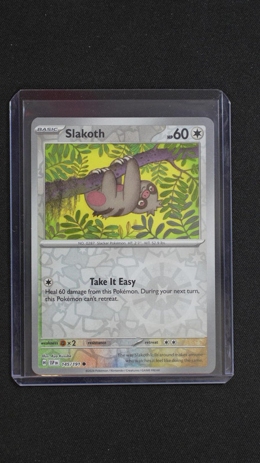Slakoth 145/191 Common Surging Sparks Pokemon Reverse Holo Near Mint