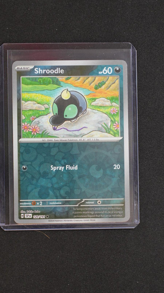 Shroodle 120/191 Common Surging Sparks Pokemon Reverse Holo Near Mint