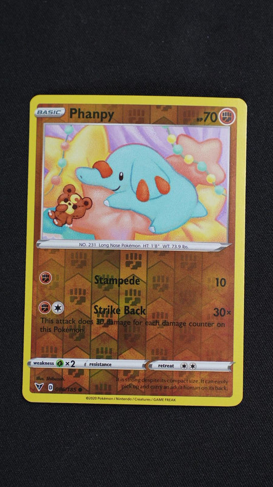 Phanpy 086/185 Common Vivid Voltage Pokemon Reverse Holo Near Mint