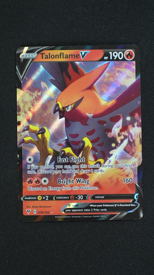 Talonflame V 029/185 Holo V Rare Vivid Voltage Pokemon Near Mint