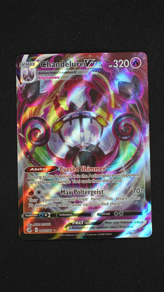 Chandelure VMAX 040/264 Holo VMAX Rare Fusion Strike Pokemon Near Mint
