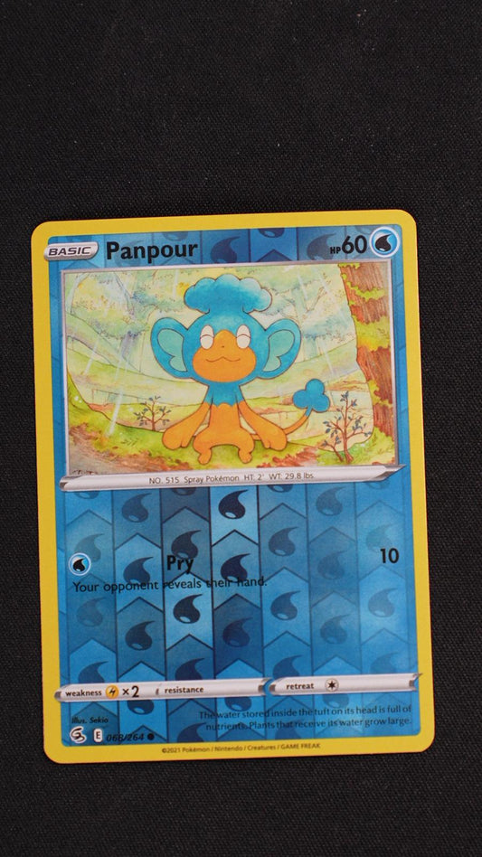 Panpour 068/264 Common Fusion Strike Pokemon Reverse Holo Near Mint
