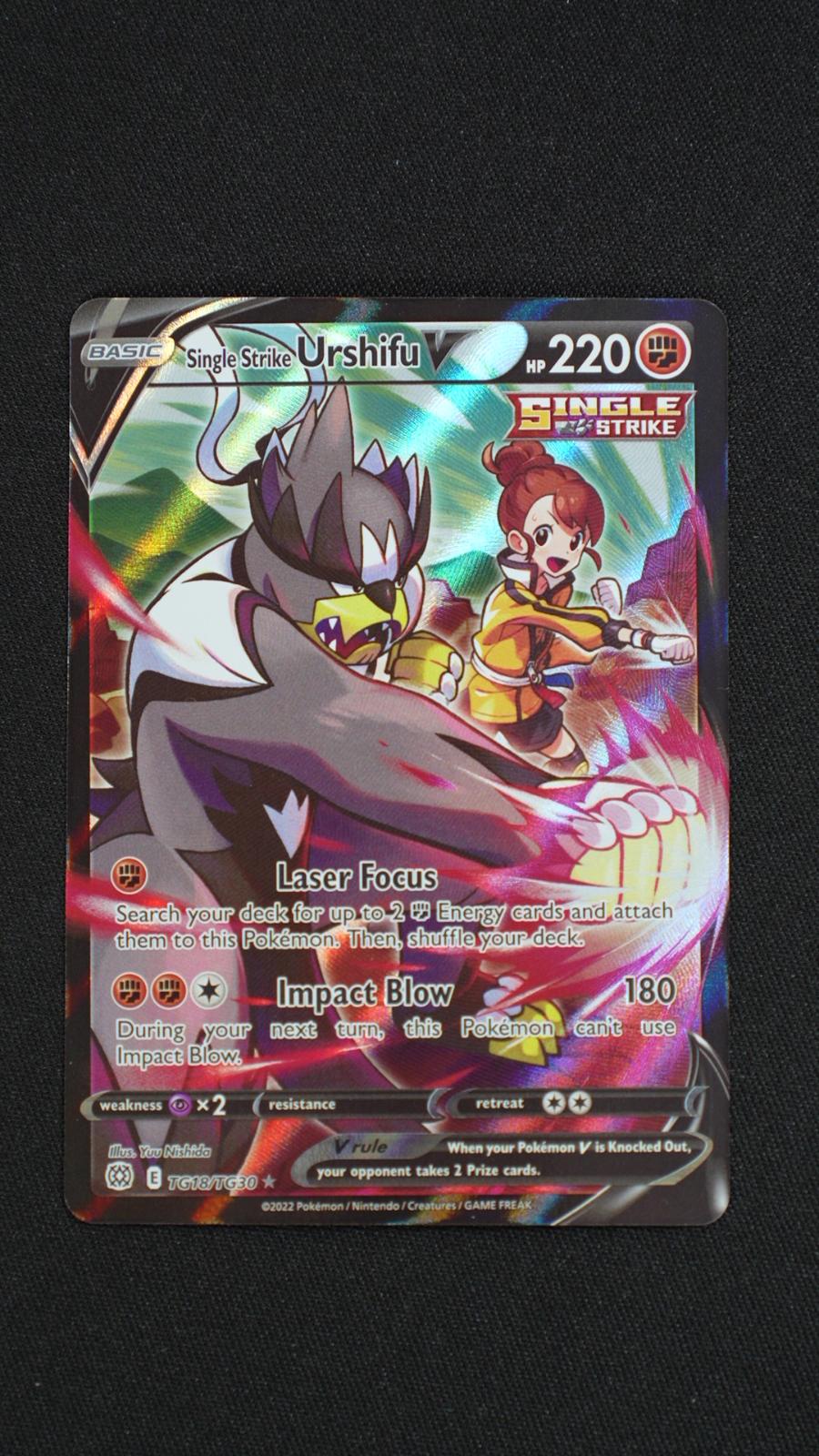 Single Strike Urshifu V TG18/TG30 Holo Brilliant Stars Trainer Pokemon NM