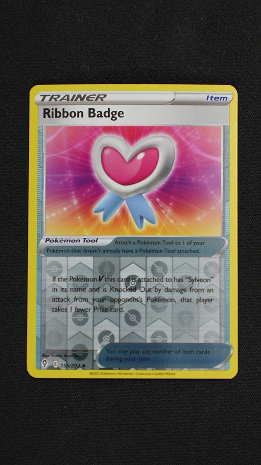 Ribbon Badge 155/203 Uncommon Evolving Skies Pokemon Reverse Holo Near Mint