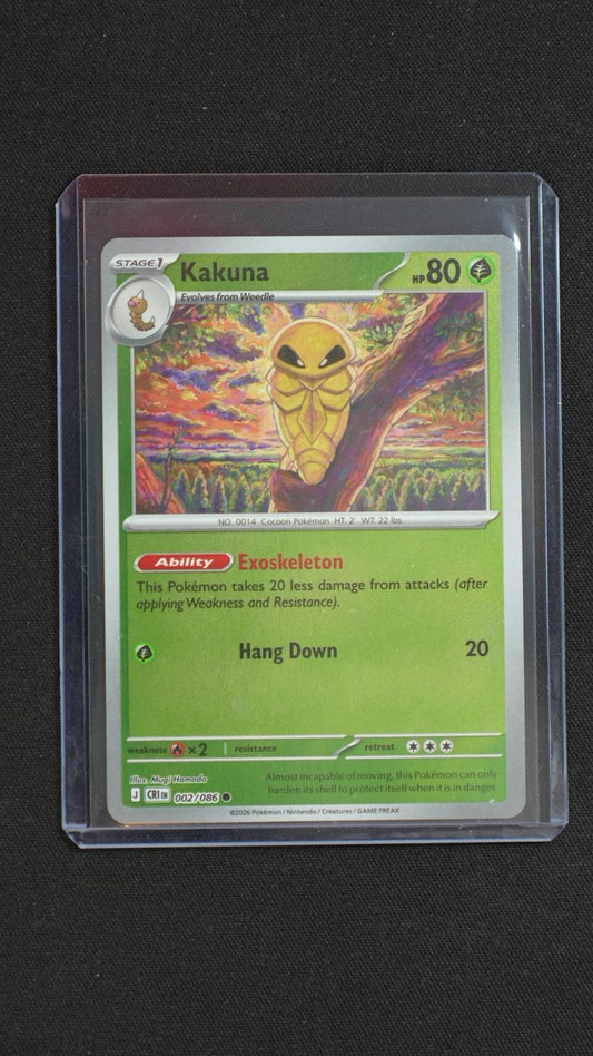 Kakuna 002/086 Common Chaos Rising Pokemon Reverse Holo Near Mint